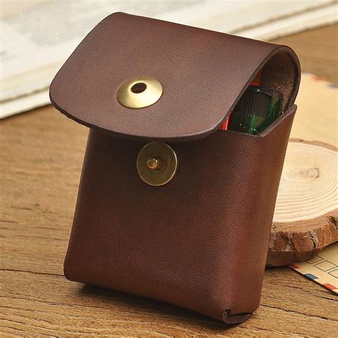 Vintage Cool Leather Mens Cigarette Case Cigarette Holder with Belt Lo ...