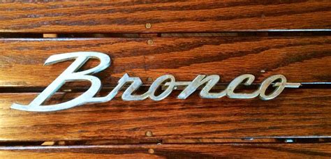 1966-77 Original Vintage FORD BRONCO Fender Script Emblem | Etsy | Ford bronco, Bronco, Ford parts