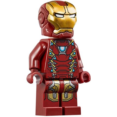 LEGO minifigure sh254 - Iron Man Mark 46 Armor - Partial Circle on Chest (76051) at BrickScout