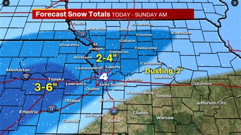 Kansas City Weather: Snow road conditions in Kansas, Missouri