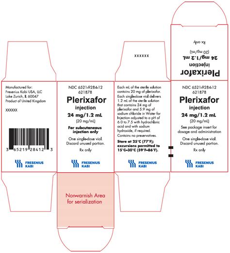 Plerixafor (Fresenius Kabi Usa, LLC): FDA Package Insert