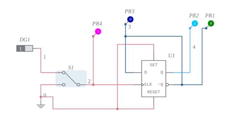 7474 circuit - Multisim Live