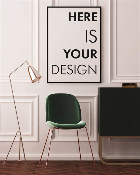 10 Art Deco posters mockup in Indoor Advertising Mockups on Yellow Images Creative Store