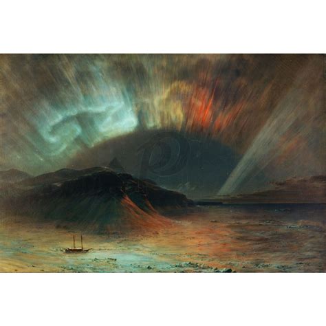 Frederic Edwin Church - Aurora Borealis (Hand-Painted)