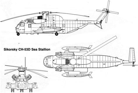 Sikorsky CH-53D Sea Stallion (S-65) American heavy-lift transport ...