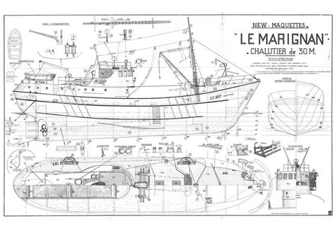 Plans de bateaux de pêche : Le Marignan | Plans de bateau, Maquettes de bateaux, Bateaux de peche