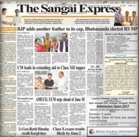 Sangai Express- Ad Booking (Classified/ Display) - Services Media