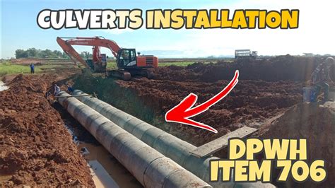 CULVERTS Installation | DPWH Item 706 Concrete Pipes | How to Install Culvert Concrete Pipes ...