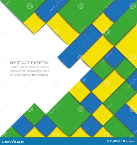 Abstract Geometric Background In Brazil Flag Colors Stock Vector ...