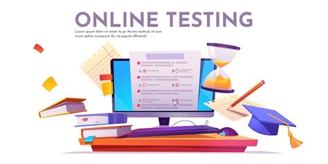 Free Vector | Online testing banner