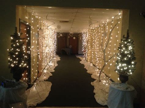 Winter Wonderland entrance for our Ladies Ornament Exchange Party ...