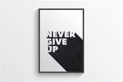 Never Give Up - Wall Art Printable Graphic by handriwork · Creative Fabrica