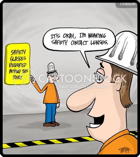 Safety Glasses Cartoons and Comics - funny pictures from CartoonStock