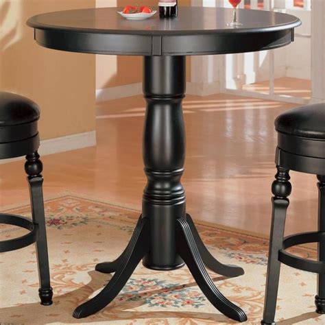 Black Finish Bar Counter Height Pub Table - 100278 from Coaster (100278) | Coleman Furniture