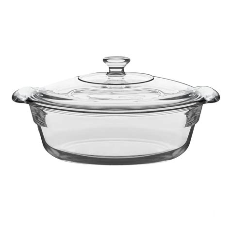 Libbey Baker's Premium 2 Qt. Glass Casserole with Cover-57024 - The Home Depot