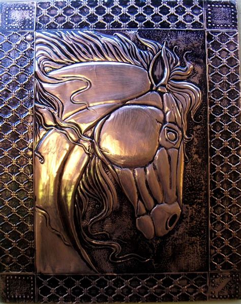 War Horse | Copper foil art, Metal embossing art, Copper art