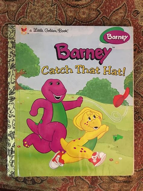 Barney Catch That Hat! 1997 A Edition | Little golden books, Vintage children's books, Old ...