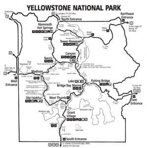 Services Map - Yellowstone Maps