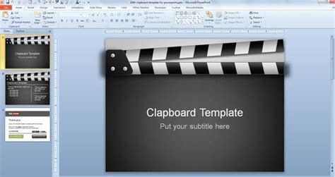 Free Clapboard PowerPoint Template - Free PowerPoint Templates - SlideHunter.com