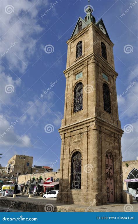 The Clock Tower of Jaffa editorial stock photo. Image of limestone - 30561223