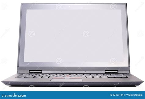 Laptop front view stock photo. Image of computer, white - 27469124