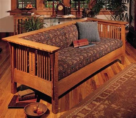 Arts and Crafts Mission Sofa and Chair Woodworking Plan from WOOD Magazine | Furniture project ...