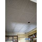 Art3d 12-Pack PVC Drop Ceiling Tiles Glue up Ceiling Tiles,24"x24" Plastic Sheet in White 48 Sq ...