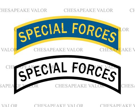 US Army Special Forces Tab Vector File, SVG, Png, Ai, Pdf, Eps, Full Color, Black - Etsy