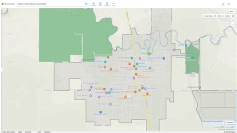 Grafton, North Dakota Map