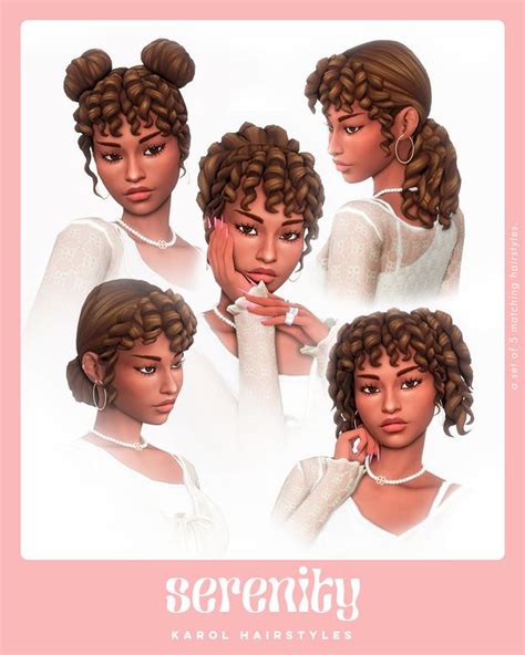 Karol Hairstyles (5 items) | Serenity | Sims 4 curly hair, Sims hair ...