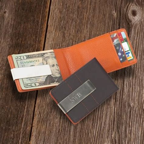 Personalized Metro Leather Wallet/Money Clip - The Man Regitry