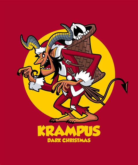 Krampus Dark Christmas. Funny Christmas Cartoon Illustration. 33337996 ...