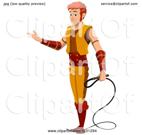 Circus Lion Tamer Holding a Whip by Vector Tradition SM #1631294