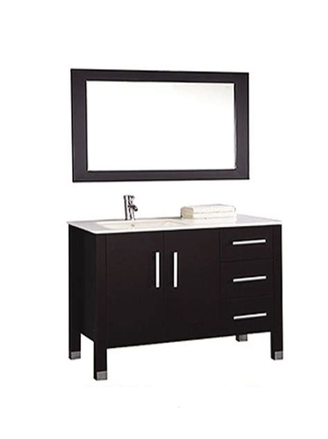 40 inch Single Sink Bathroom Vanity (Sink-Left Side) FREE Mirror & Faucet | Single sink bathroom ...