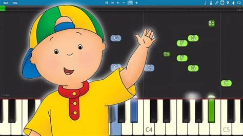 Caillou Theme Song - EASY Piano Tutorial - YouTube