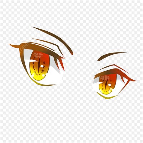 Eyebrows PNG Transparent, Anime Characters Eyebrow Orange, Anime ...