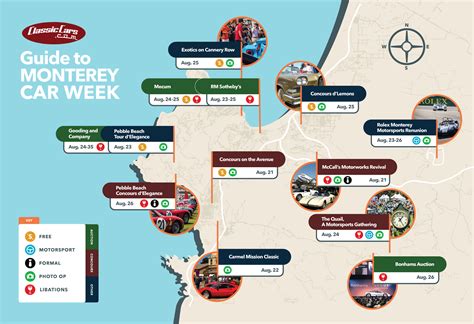 Do Monterey Car Week right with our helpful map, infographic