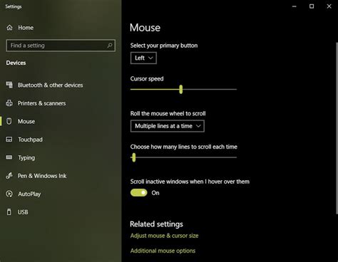 How Can I Adjust Mouse Scroll Wheel Sensitivity in Windows 10?