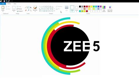 How to draw the ZEE5 logo using MS Paint | कैसे Zee5 लोगो आकर्षित करने ...