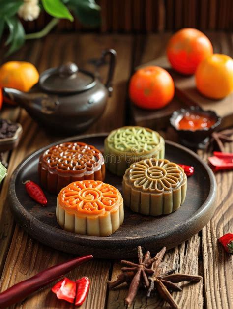 Chinese Traditional Moon Cakes at Mid Autumn Festival Stock ...