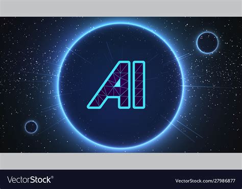 Ai background artificial intelligence logo Vector Image