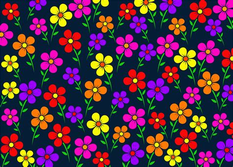 Colorful Flower Pattern 1349311 Vector Art at Vecteezy