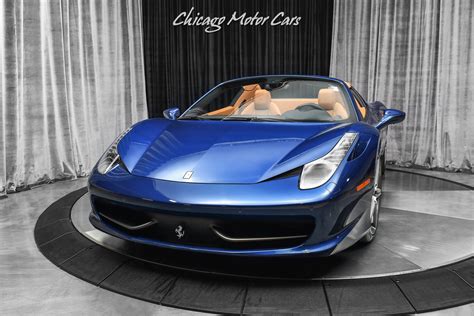 Used 2014 Ferrari 458 Spider Convertible Rare Blu Tour De France ...