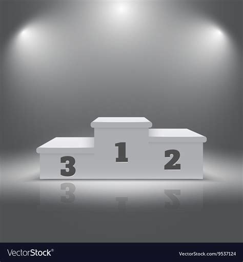 Illuminated realistic sport winners 3d podium Vector Image