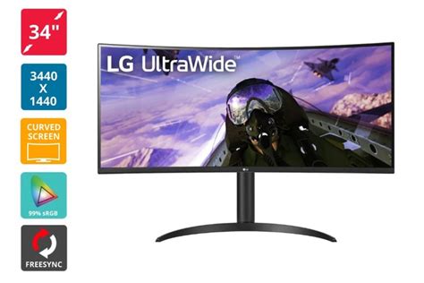 LG 34" Curved Ultrawide WQHD 100Hz VRR Monitor | at Mighty Ape NZ