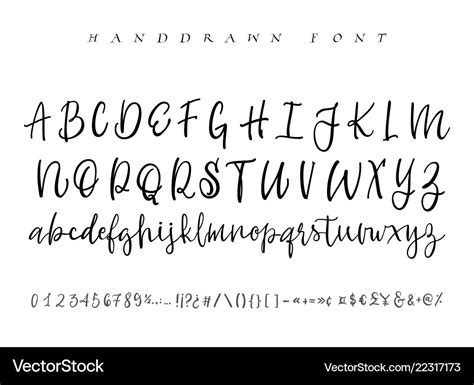 Modern calligraphy vintage handwritten font Vector Image