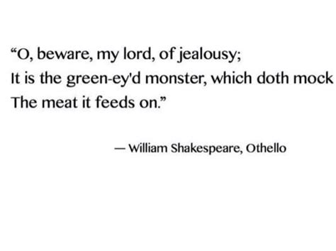 Othello jealousy quote | Jealousy quotes, Shakespeare quotes from plays, Othello quotes