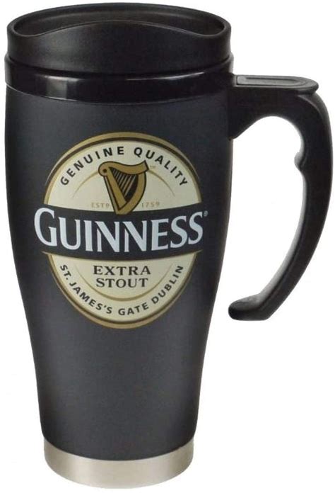 Guinness Insulated Stainless Steel Large Travel Mug PVC Exterior 7.25"x 3.5" - Walmart.com ...