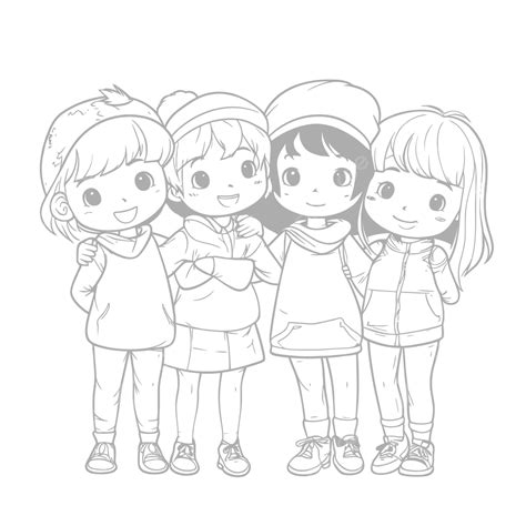 Girls Coloring Pages Printable Free Download Friends Coloring Page For Free Outline Sketch ...