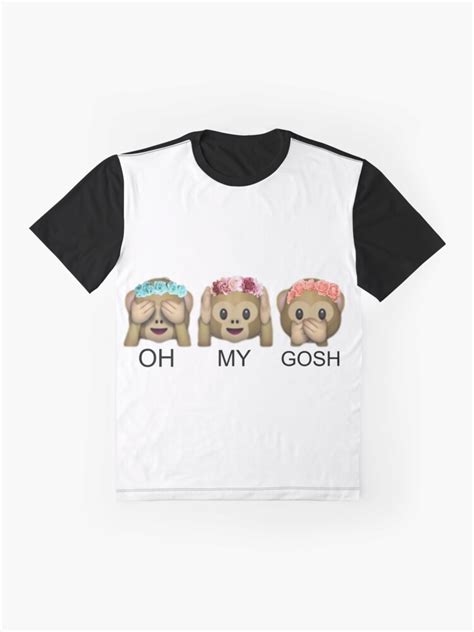 "OH MY GOSH - FLOWER CROWN TUMBLR EMOJI MONKEY" T-shirt by returntoryland | Redbubble